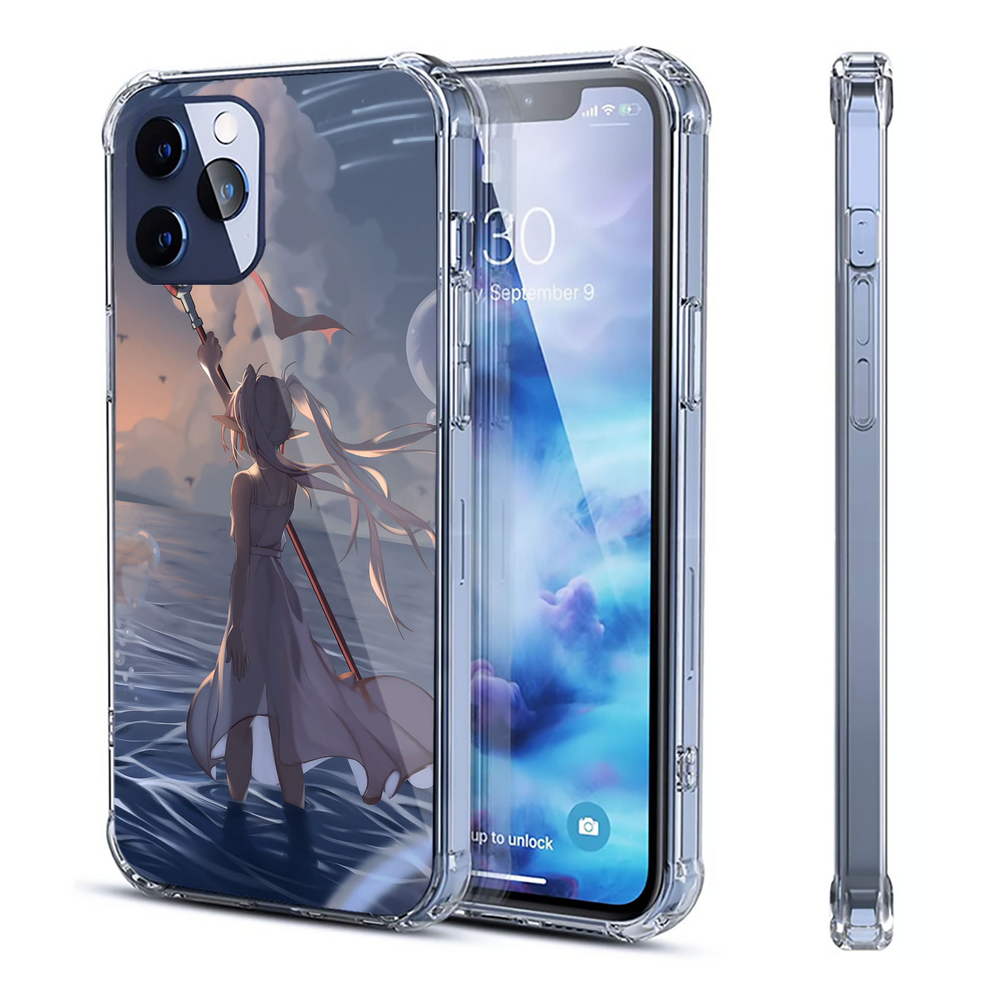 （画像用） 葬送のフリーレン Frieren 【iPhone 12シリーズ対応】透明スマホケース（クリアソフトケース）
